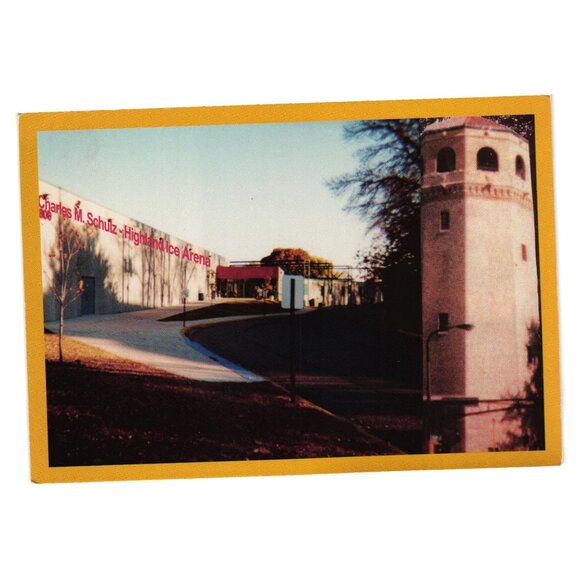 Charles M Schulz Highland Ice Arena National Historic Tower Postcard Peanuts - Picture 1 of 2